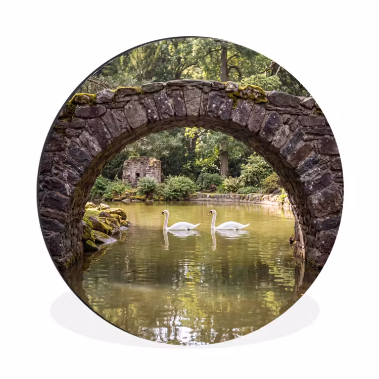 Muurcirkel aluminium - Vogel - Water - Natuur — 1