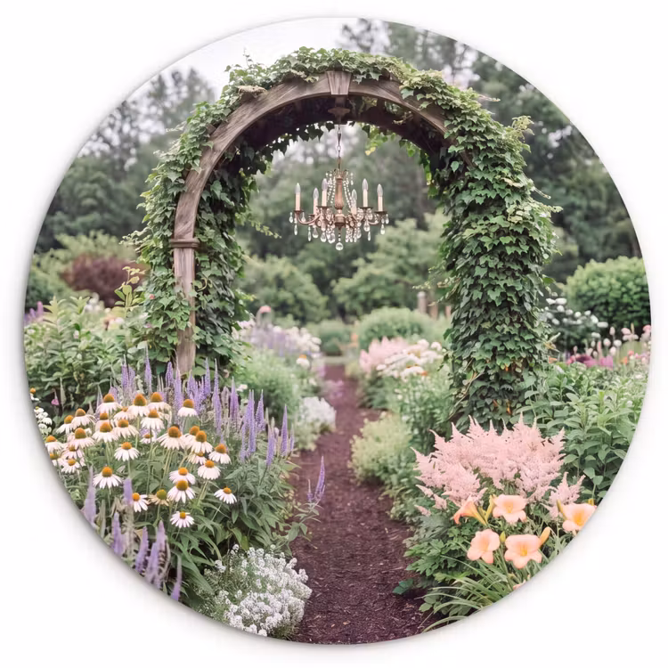Muurcirkel glas - Boog - Tuin - Natuur — 1