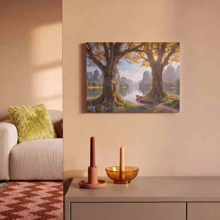 Akoestisch schilderij - Natuur - Meer - Bergen — 2