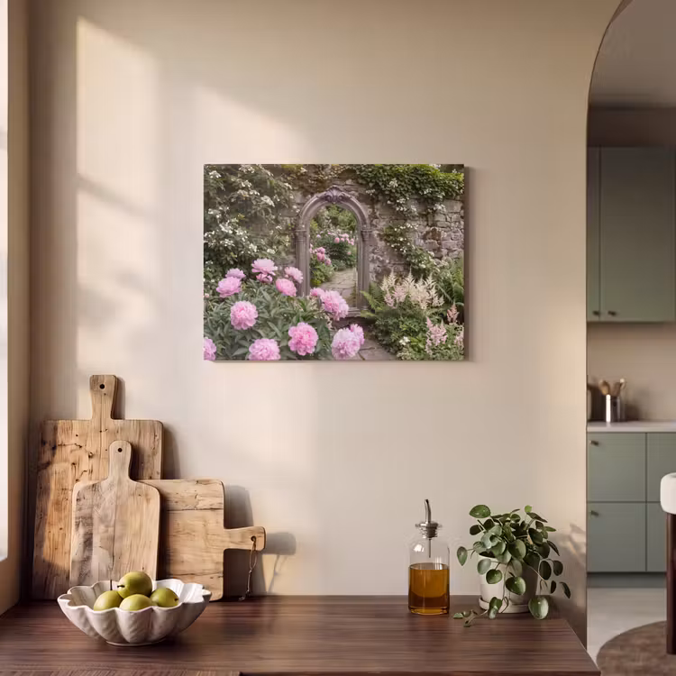Akoestisch schilderij - Spiegel - Tuin - Bloemen — 3