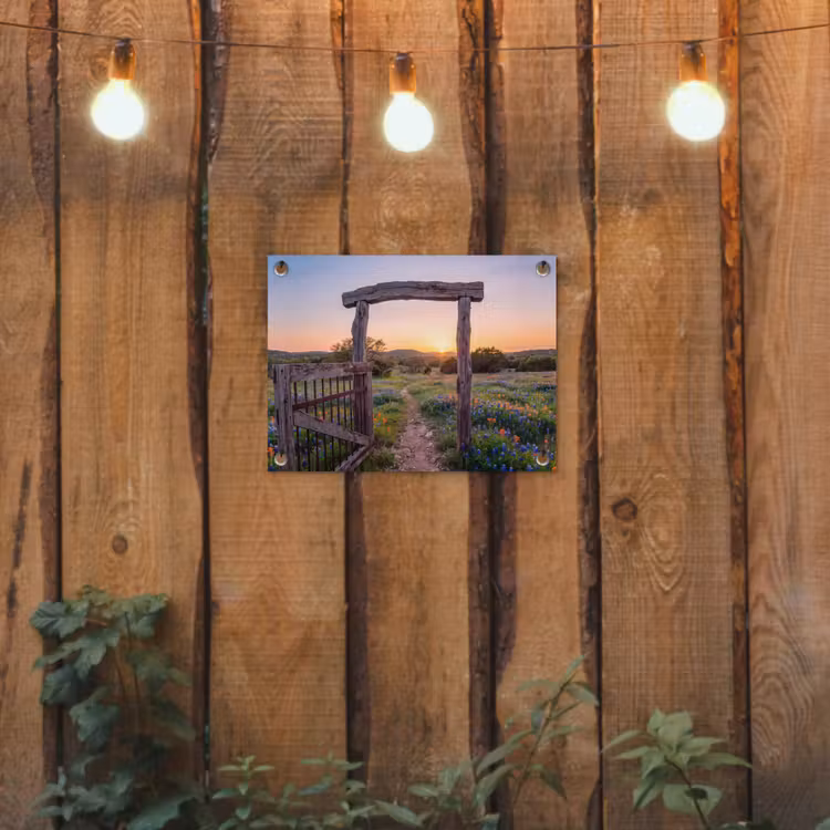 Tuinposter - Poort - Bloemen - Natuur — 2