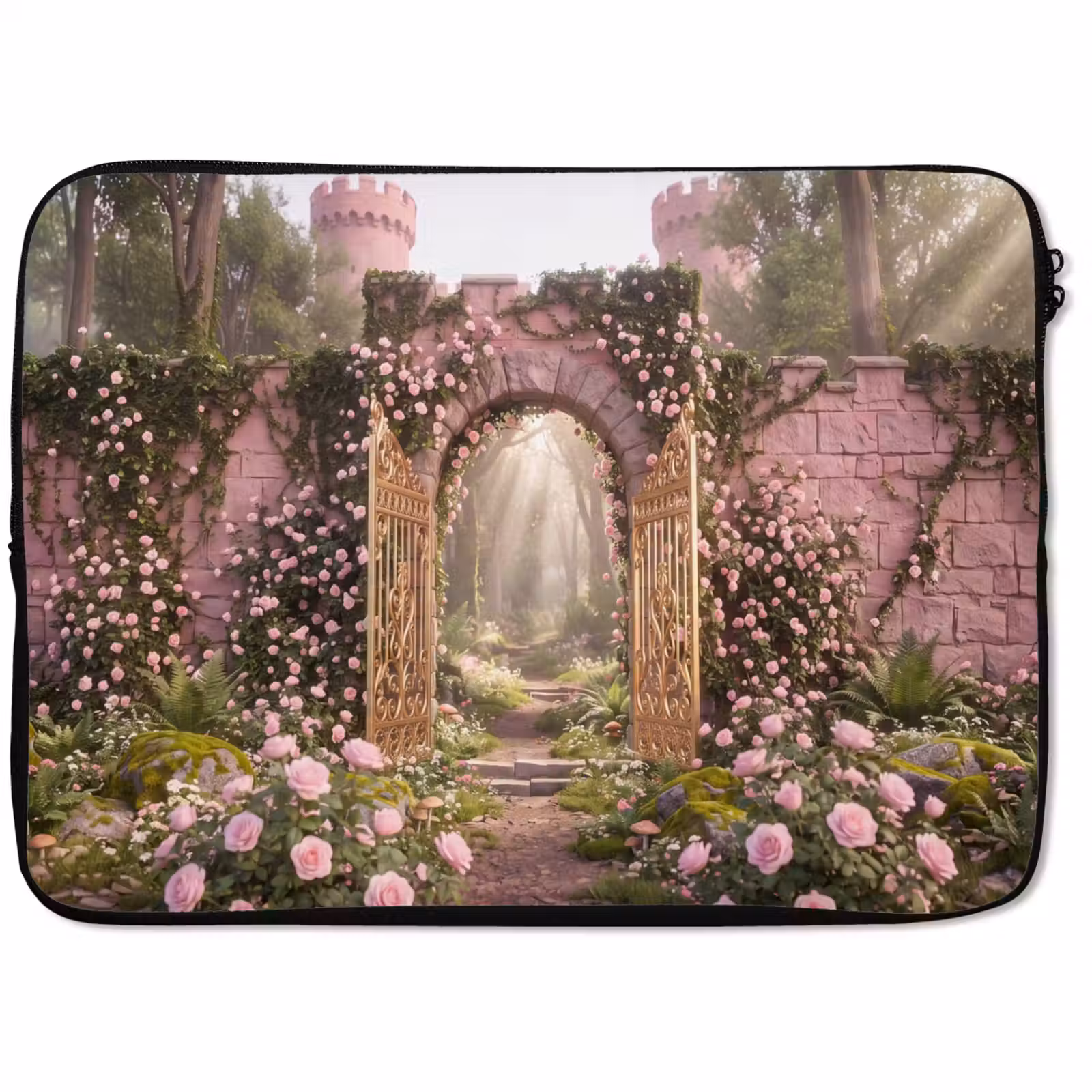 Laptophoes Poort - Bloemen - Sprookje — 1