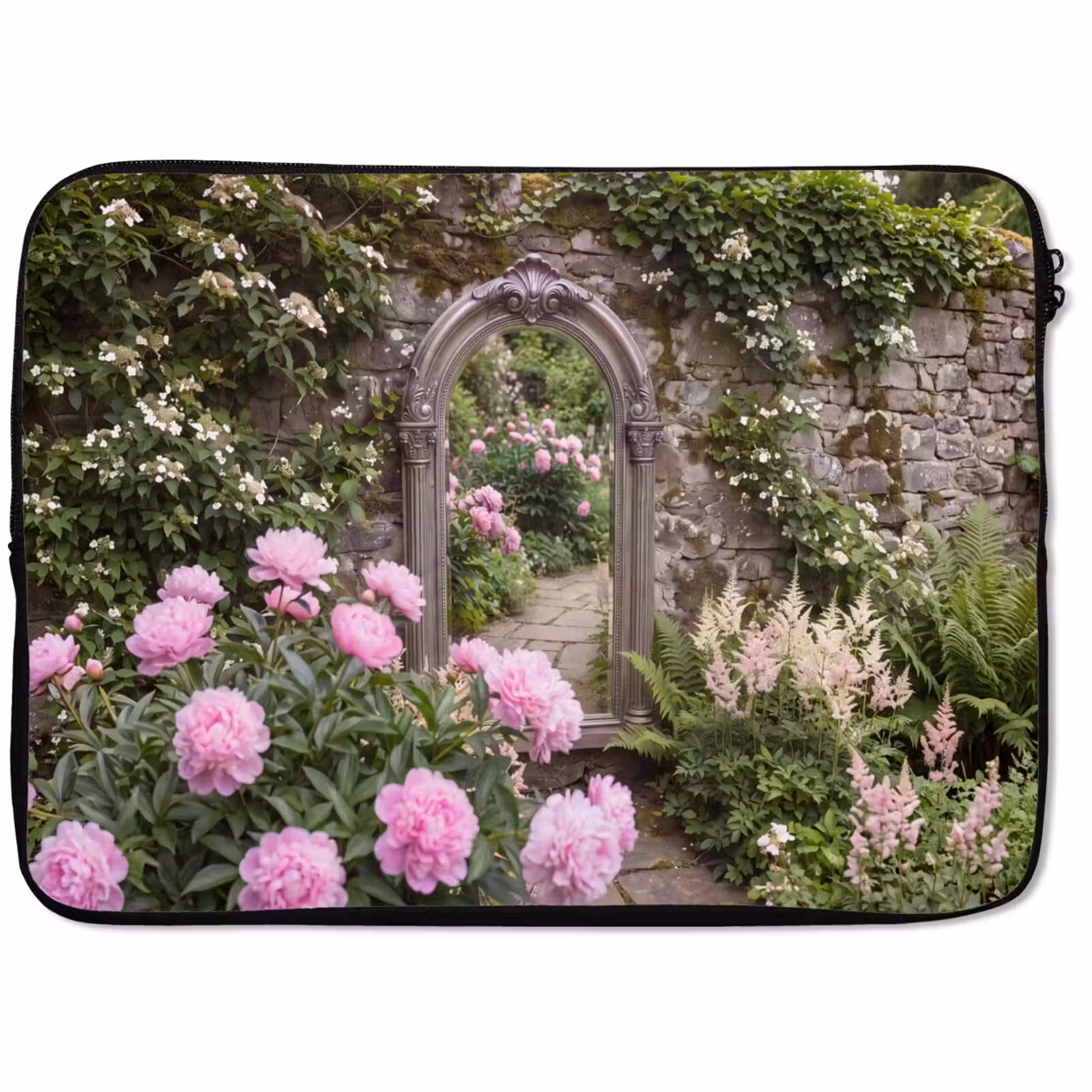 Laptophoes Spiegel - Tuin - Bloemen — 1