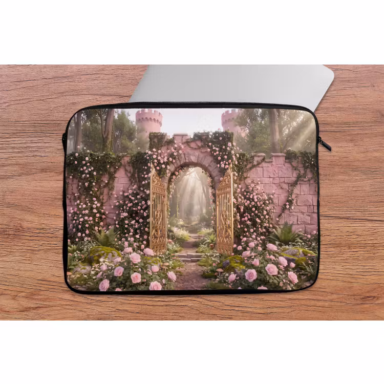 Laptophoes Poort - Bloemen - Sprookje — 2