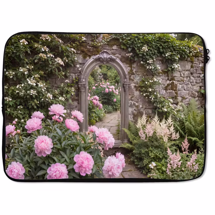 Laptophoes Spiegel - Tuin - Bloemen — 1