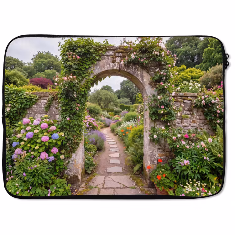 Laptophoes Tuin - Bloemen - Pad — 1