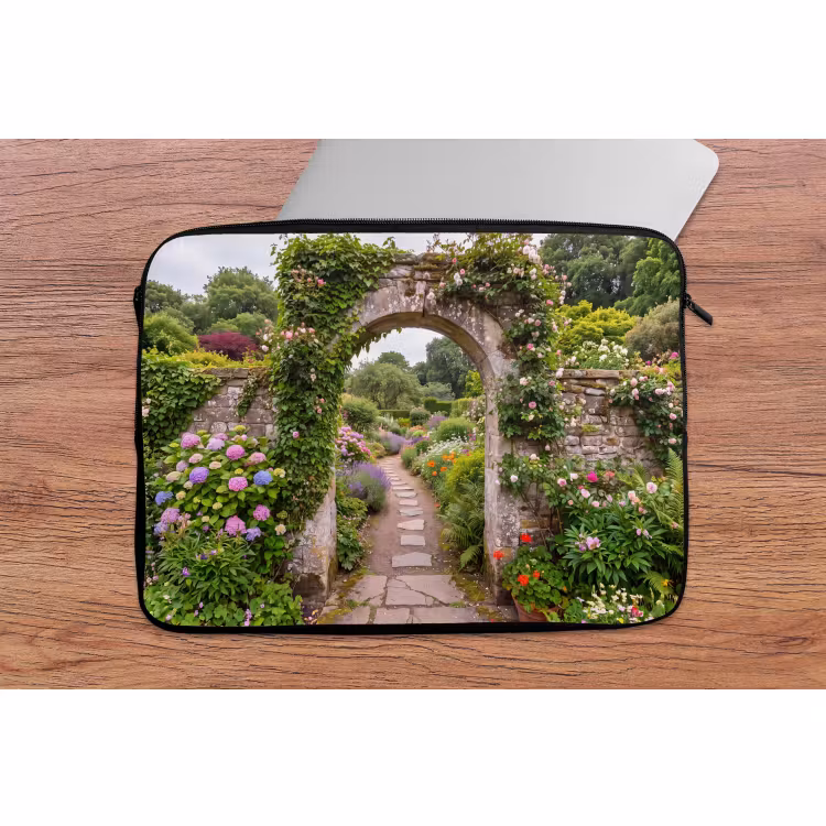 Laptophoes Tuin - Bloemen - Pad — 2