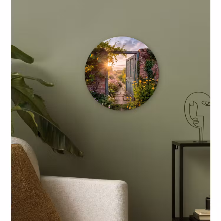 Muurcirkel glas - Deur - Tuin - Natuur — 3