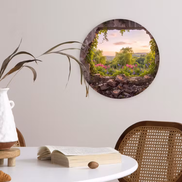 Muurcirkel glas - Muur - Natuur - Bloemen — 4