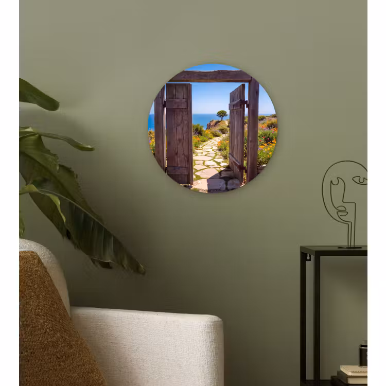 Muurcirkel glas - Poort - Pad - Zee — 3