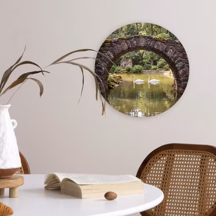 Muurcirkel glas - Vogel - Water - Natuur — 4