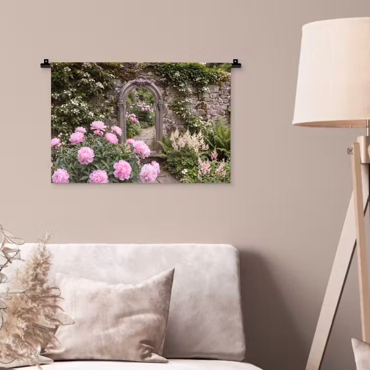 Wandkleed - Spiegel - Tuin - Bloemen — 2