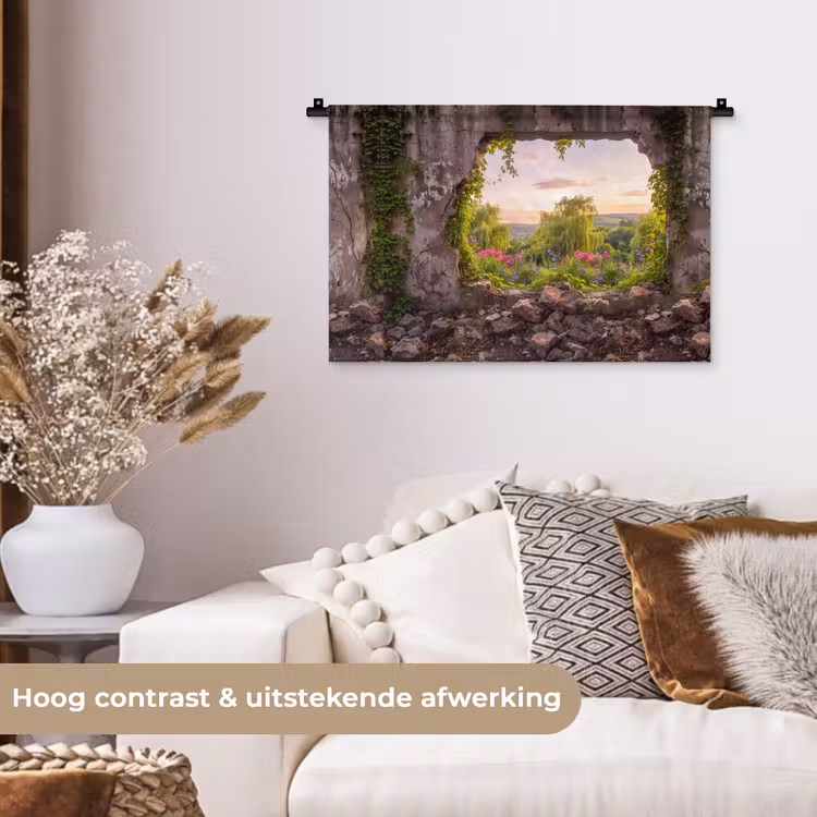 Wandkleed - Muur - Natuur - Bloemen — 4