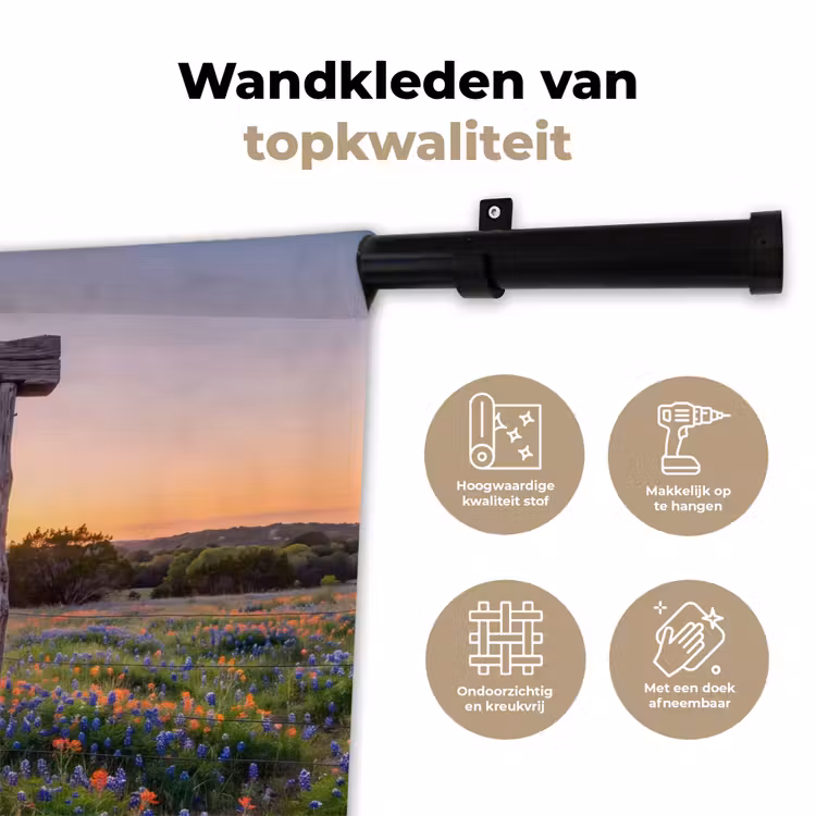 Wandkleed - Poort - Bloemen - Natuur — 3