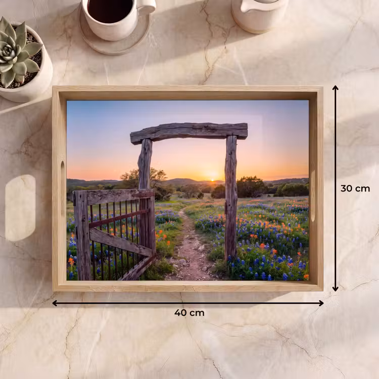Dienblad - Poort - Bloemen - Natuur — 9