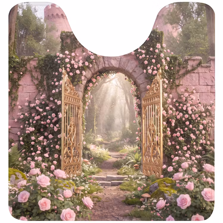 WC Mat - Poort - Bloemen - Sprookje — 1