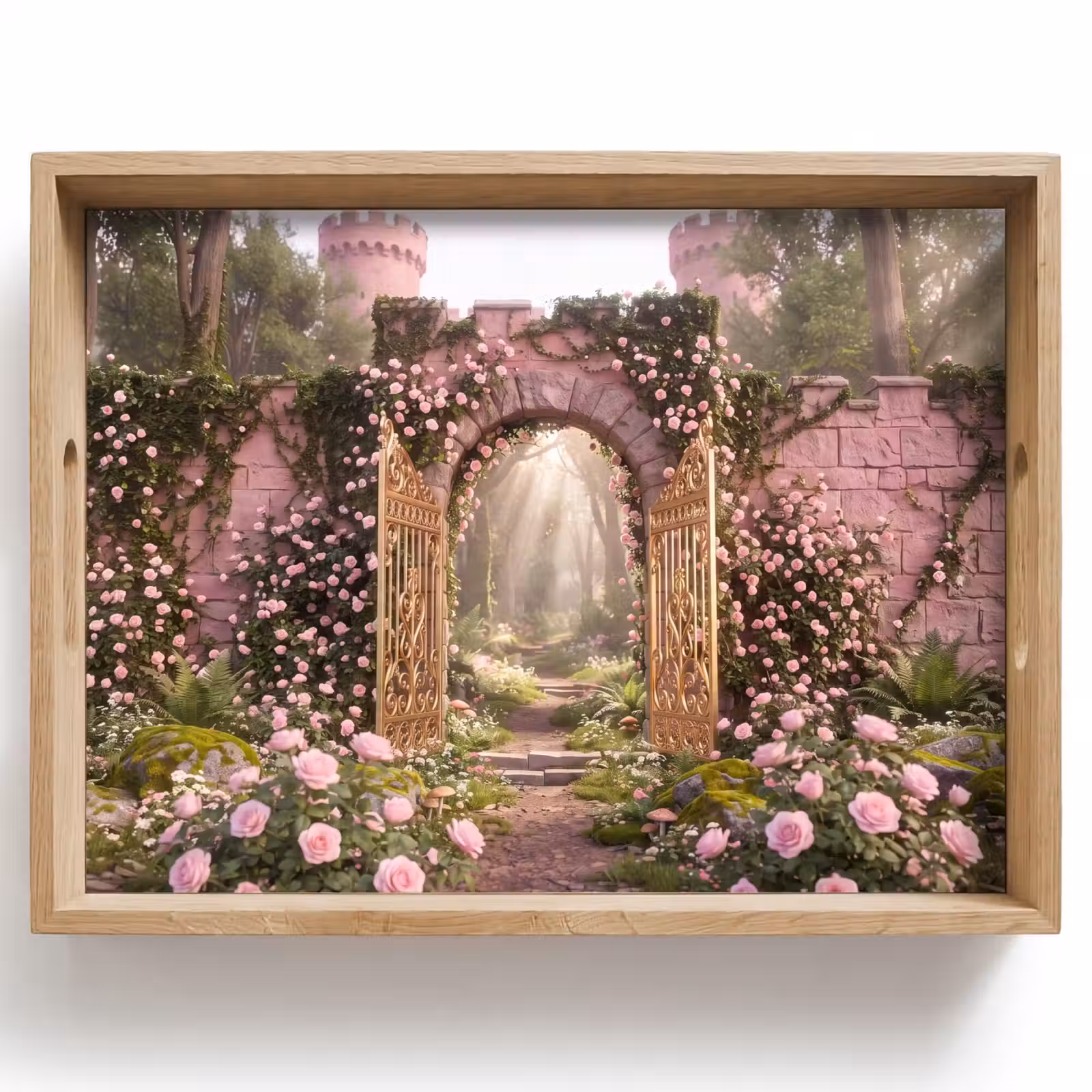 Dienblad - Poort - Bloemen - Sprookje — 1