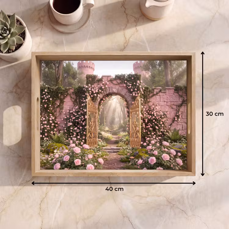 Dienblad - Poort - Bloemen - Sprookje — 9