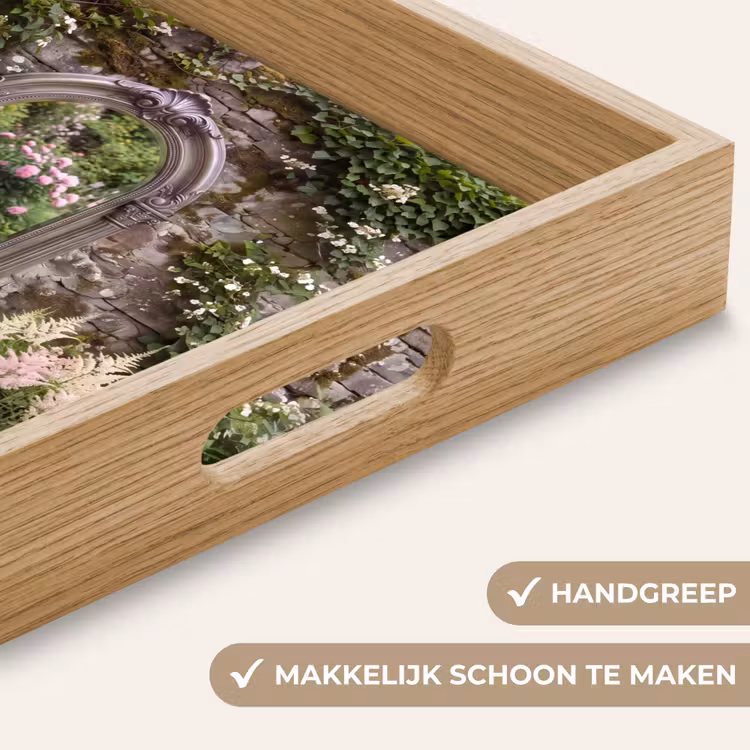 Dienblad - Spiegel - Tuin - Bloemen — 5