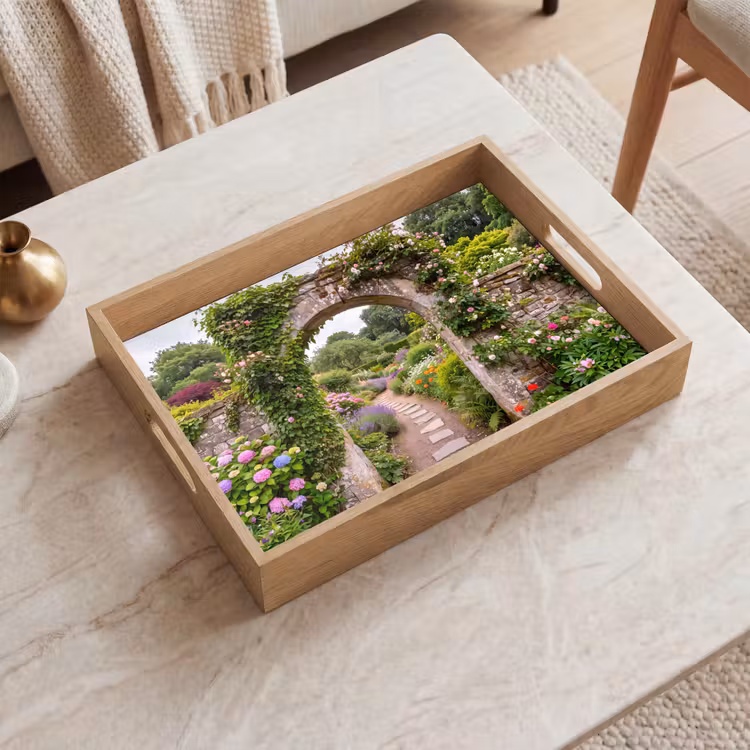 Dienblad - Tuin - Bloemen - Pad — 2