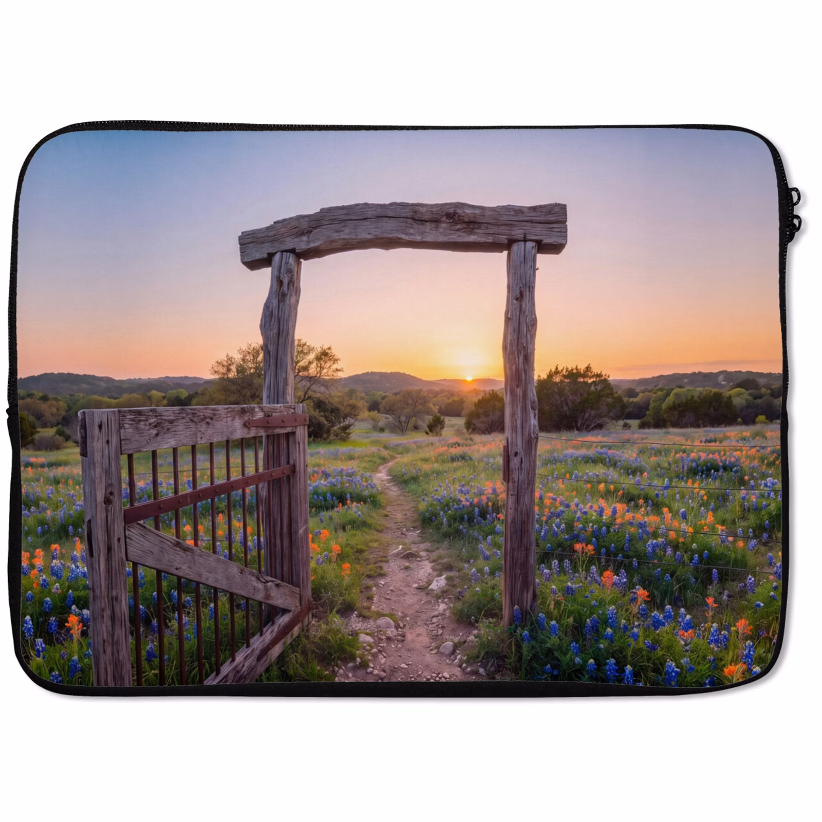 Laptophoes Poort - Bloemen - Natuur — 1
