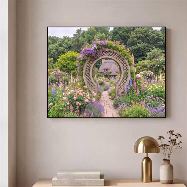 Art frame - Tuin - Boog - Bloemen — 5