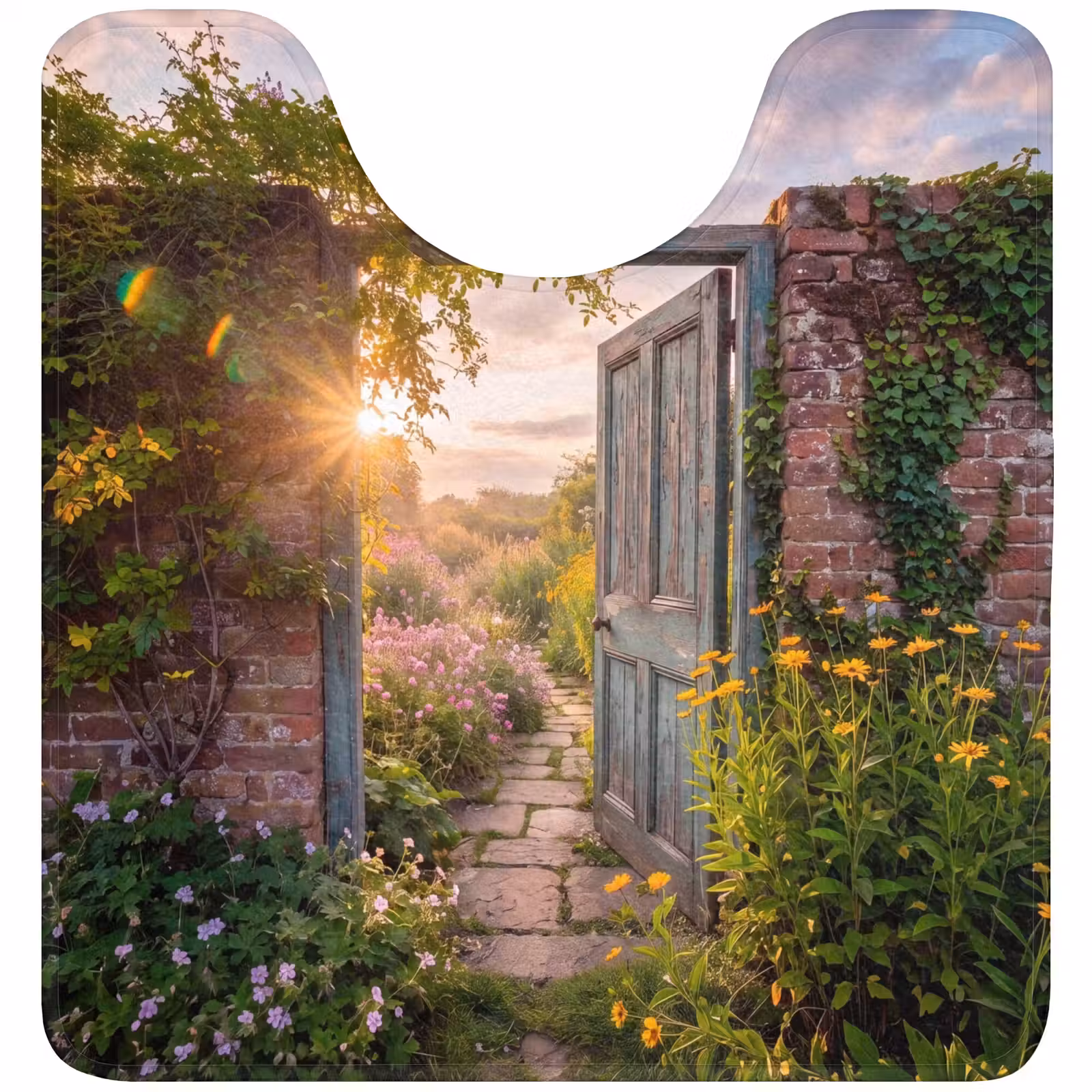 WC Mat - Deur - Tuin - Natuur — 1