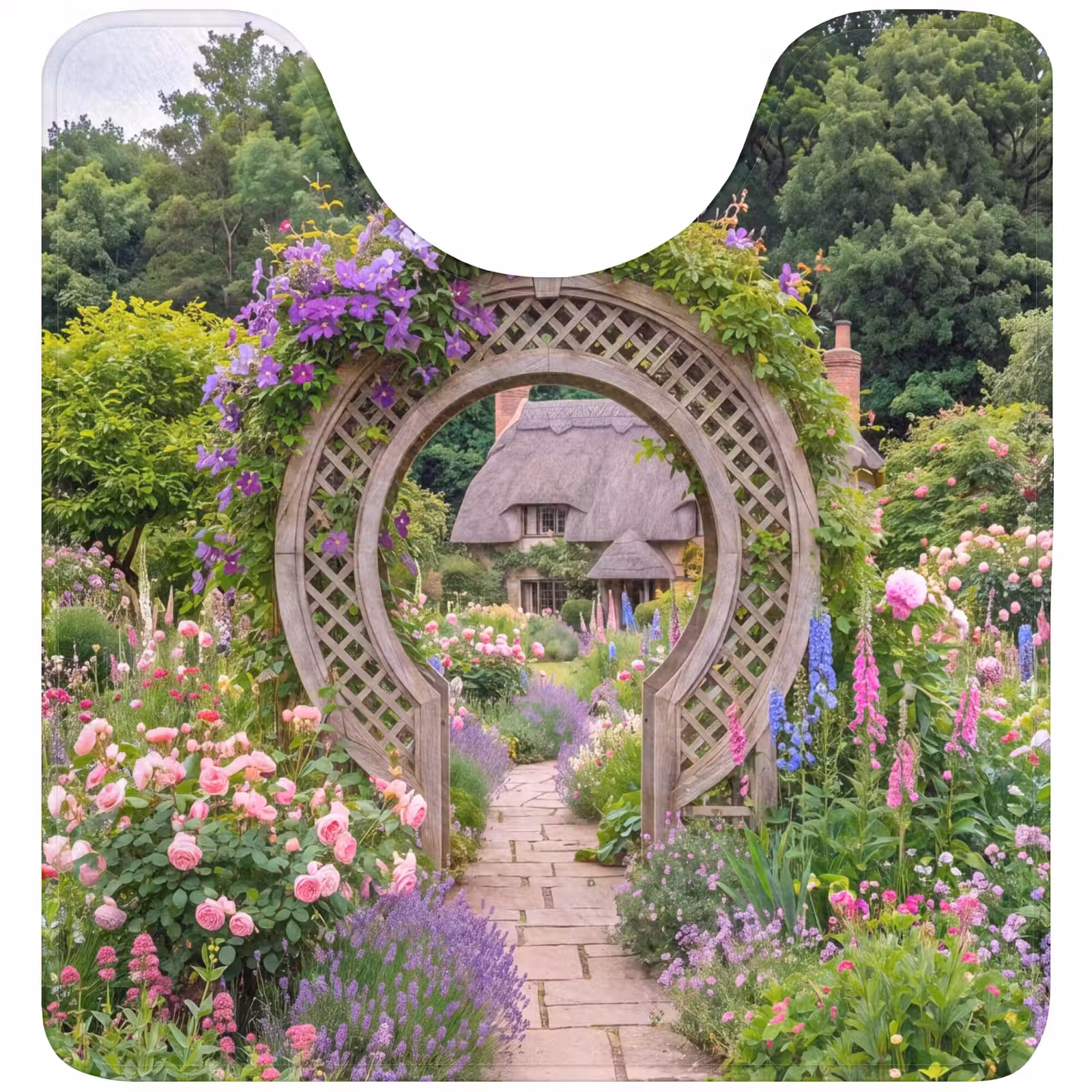 WC Mat - Tuin - Boog - Bloemen — 1