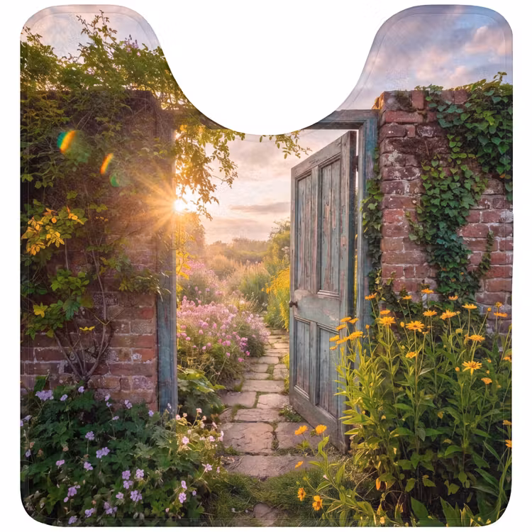 WC Mat - Deur - Tuin - Natuur — 1