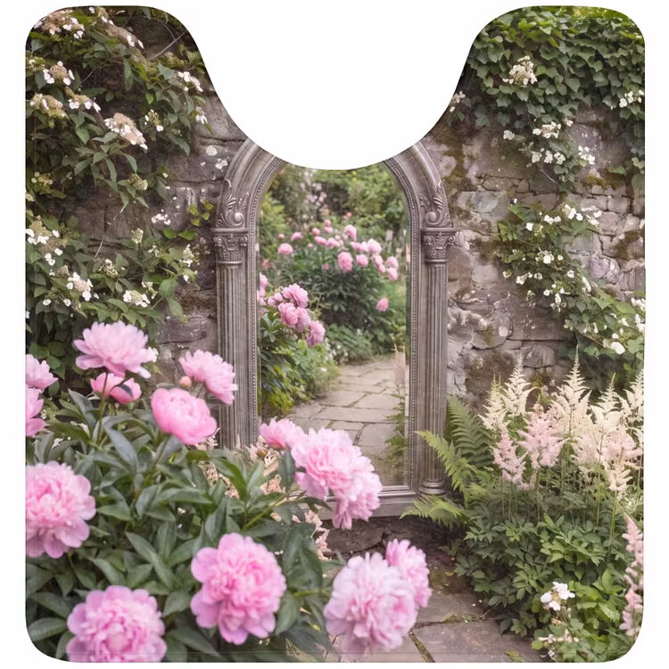WC Mat - Spiegel - Tuin - Bloemen — 1