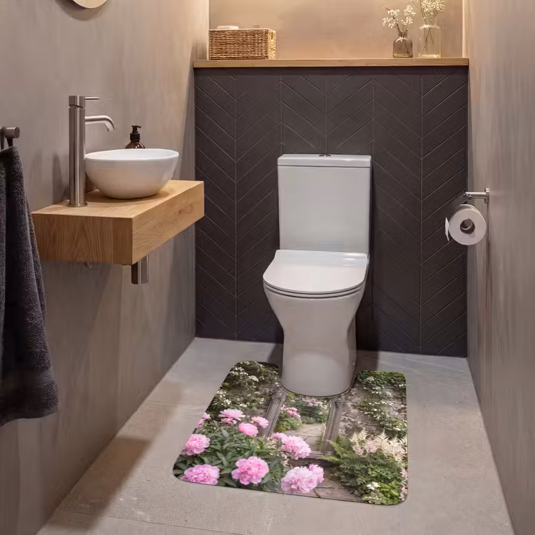 WC Mat - Spiegel - Tuin - Bloemen — 2
