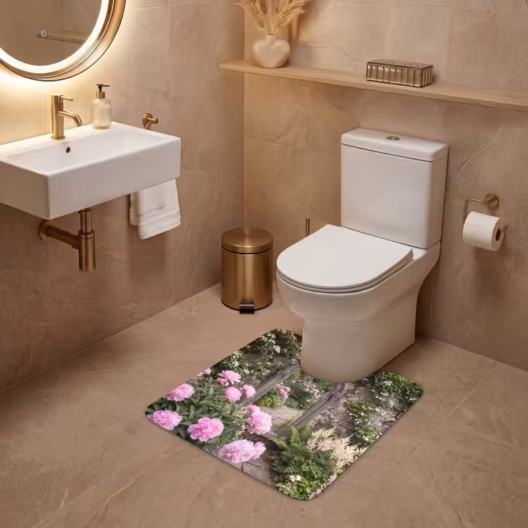 WC Mat - Spiegel - Tuin - Bloemen — 3