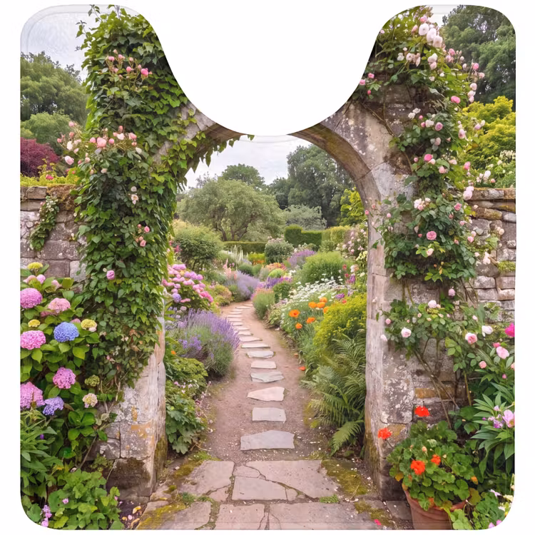 WC Mat - Tuin - Bloemen - Pad — 1