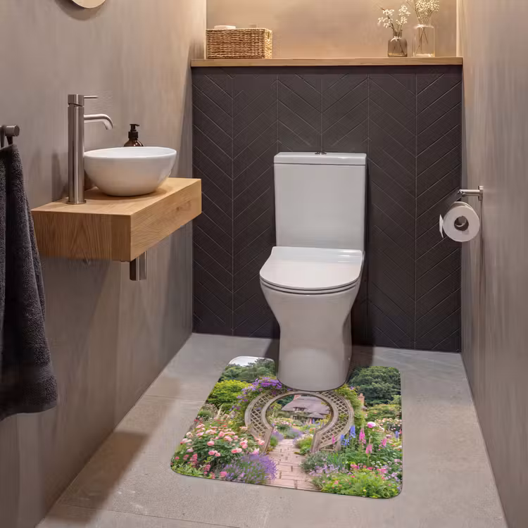 WC Mat - Tuin - Boog - Bloemen — 2