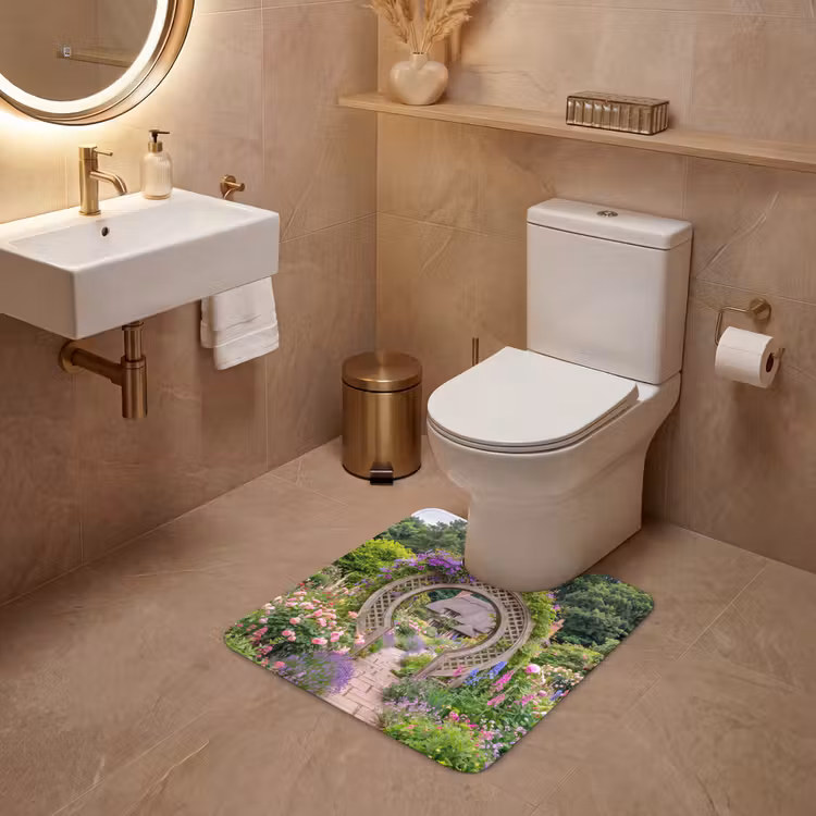 WC Mat - Tuin - Boog - Bloemen — 3