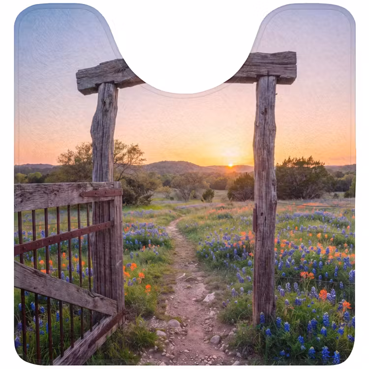 WC Mat - Poort - Bloemen - Natuur — 1