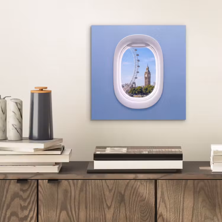Aluminium schilderij - Reuzenrad - Toren - Stad — 2