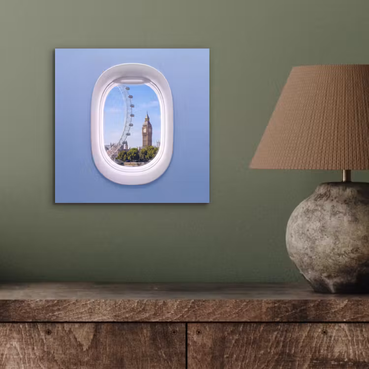 Aluminium schilderij - Reuzenrad - Toren - Stad — 3
