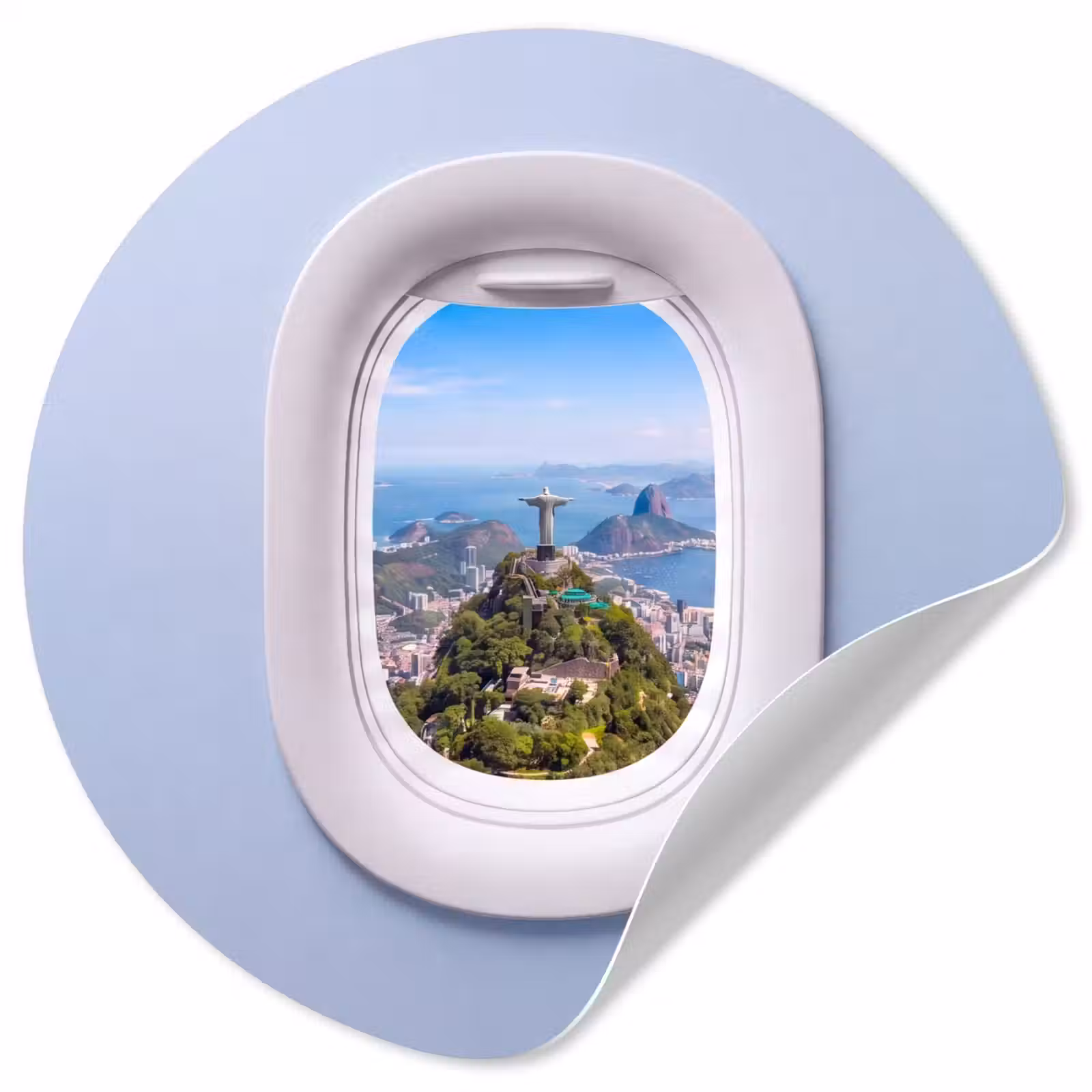 Behangcirkel - Standbeeld - Rio - Uitzicht — 1