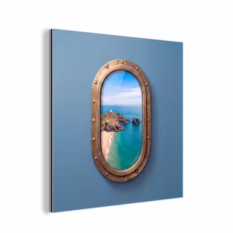 Aluminium schilderij - Vuurtoren - Kust - Zee — 1