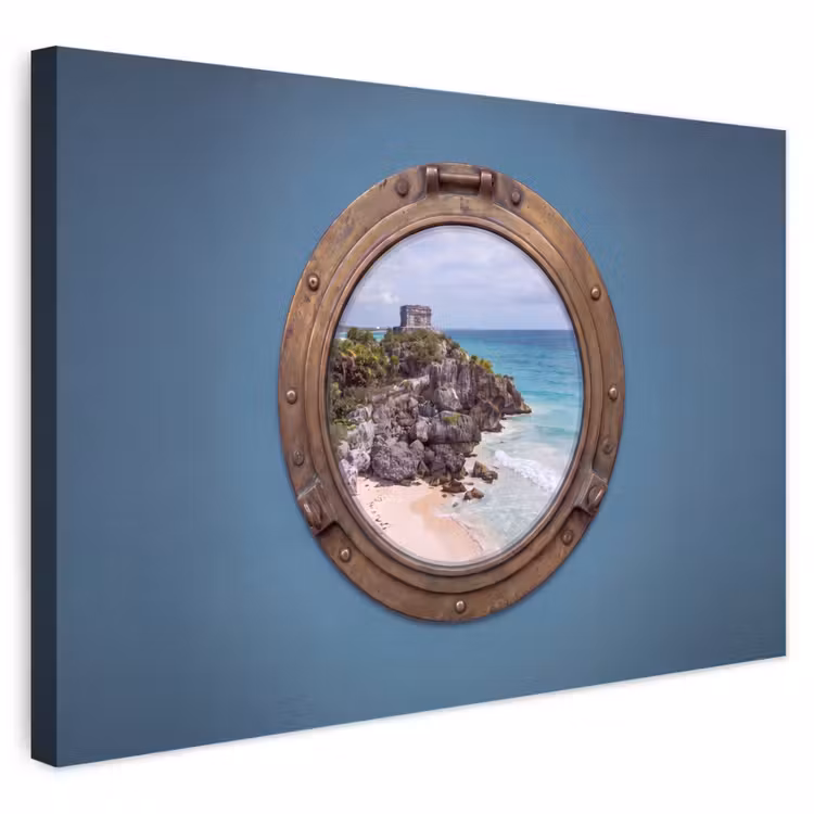 Buiten canvas - Gebouw - Strand - Zee — 1