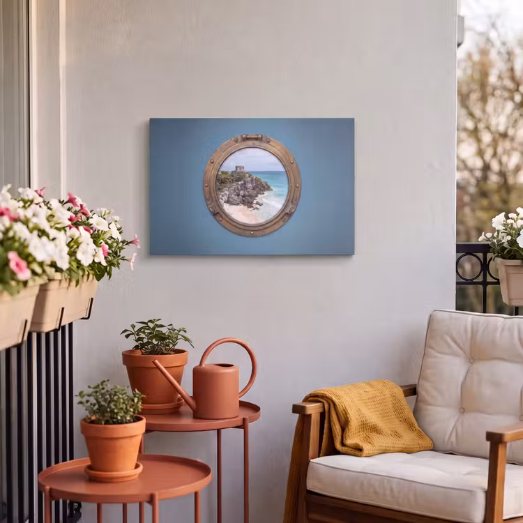 Buiten canvas - Gebouw - Strand - Zee — 3