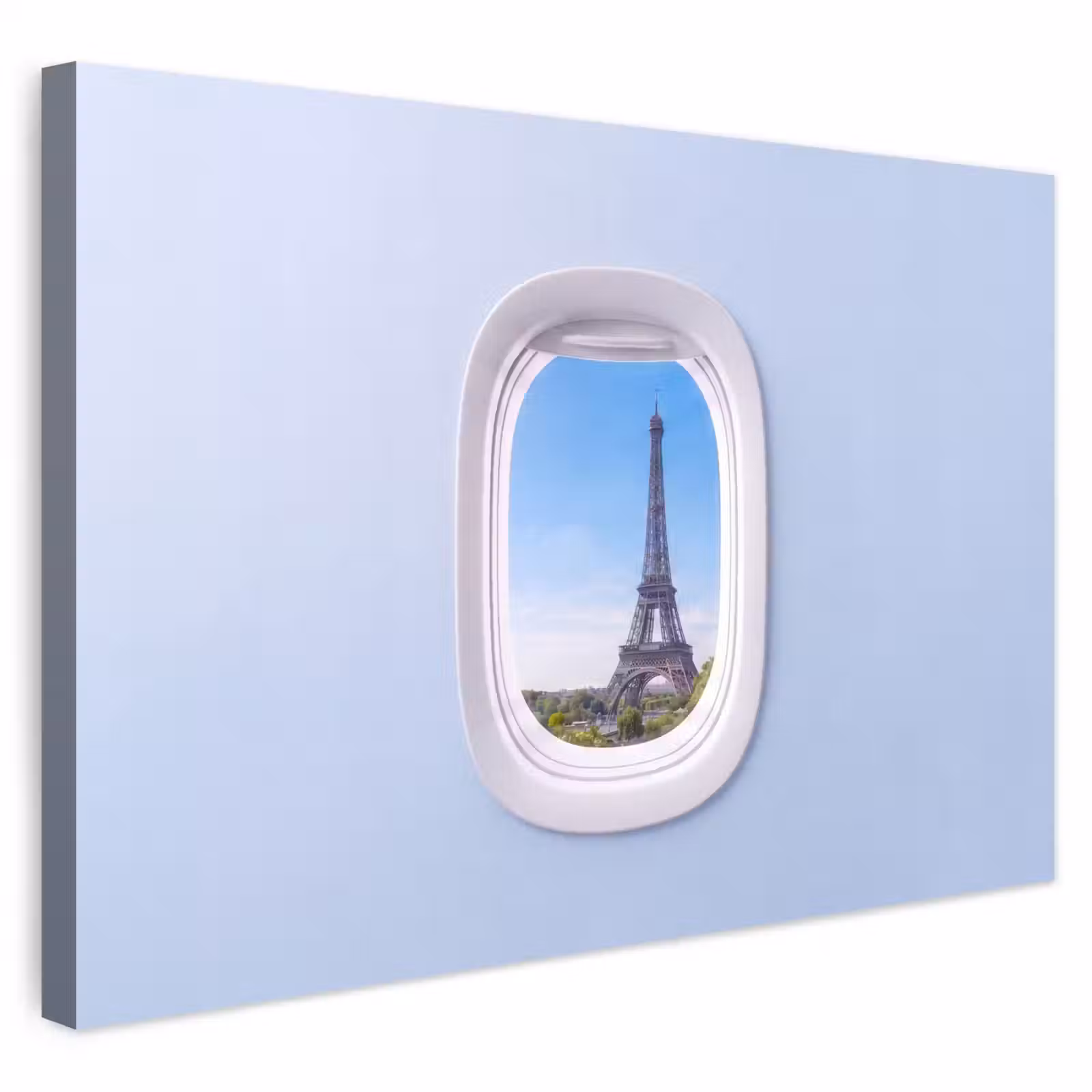 Buiten canvas - Eiffeltoren - Vliegtuigraam - Reizen — 1