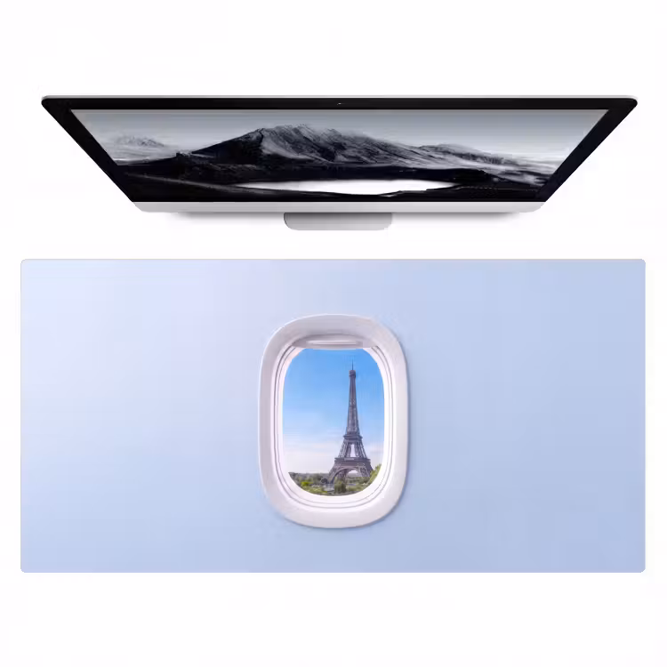 Bureau onderlegger - Eiffeltoren - Vliegtuigraam - Reizen — 1