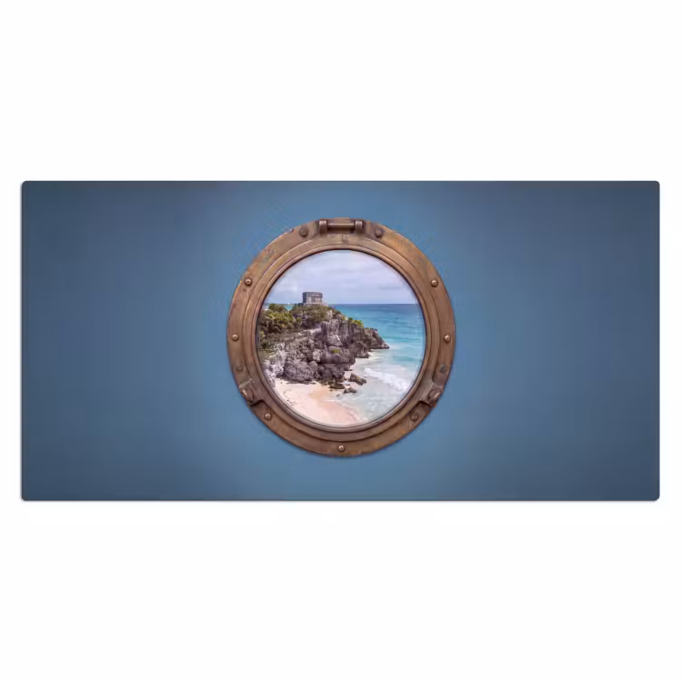 Bureau onderlegger - Gebouw - Strand - Zee — 2