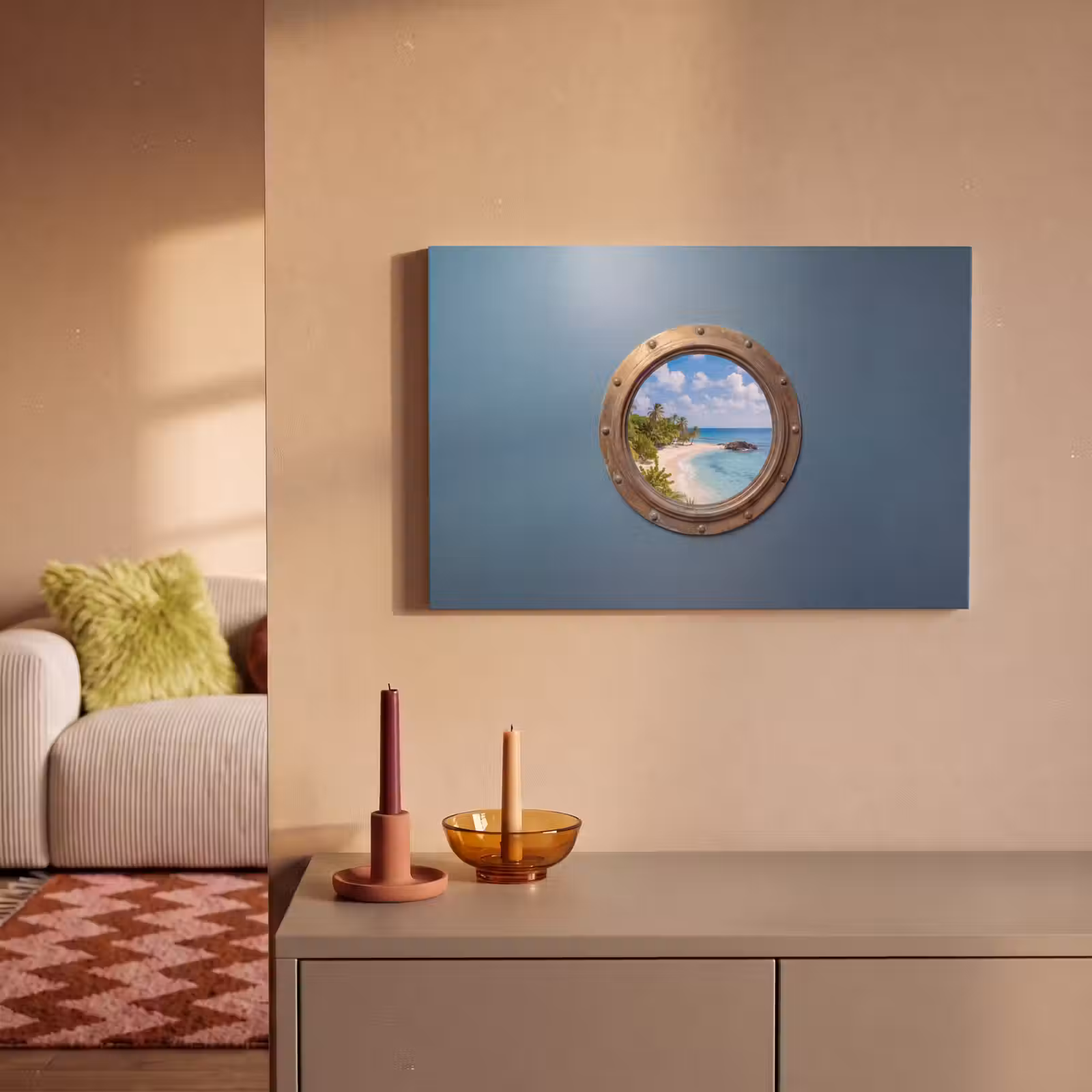 Canvas schilderij - Patrijspoort - Strand - Zee — 1