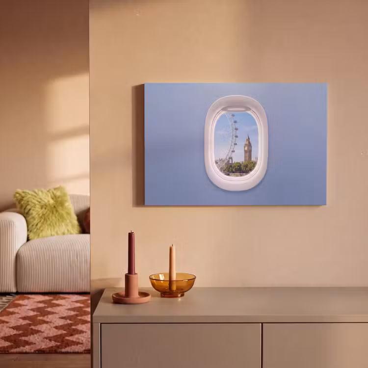 Canvas schilderij - Reuzenrad - Toren - Stad — 1