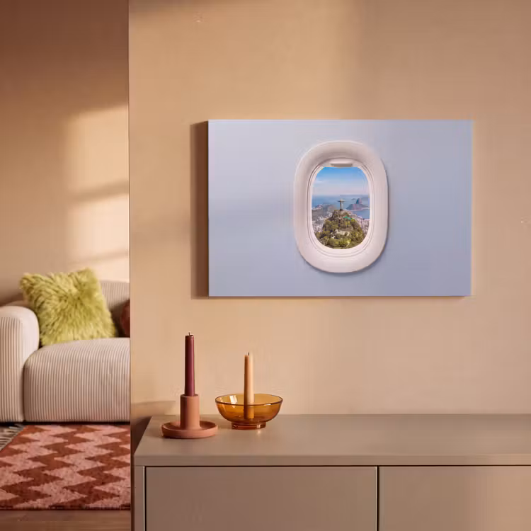 Canvas schilderij - Standbeeld - Rio - Uitzicht — 1