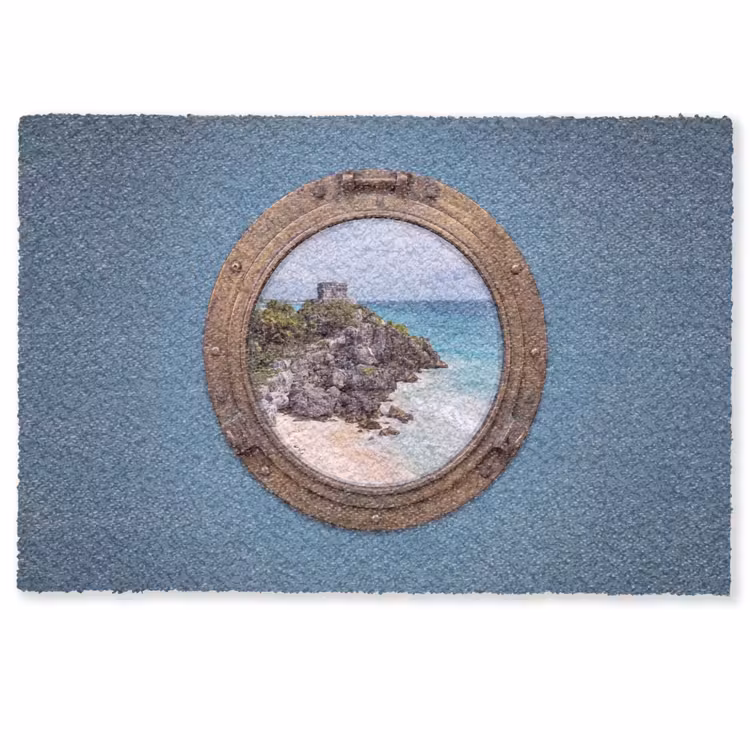 Deurmat - Gebouw - Strand - Zee — 1