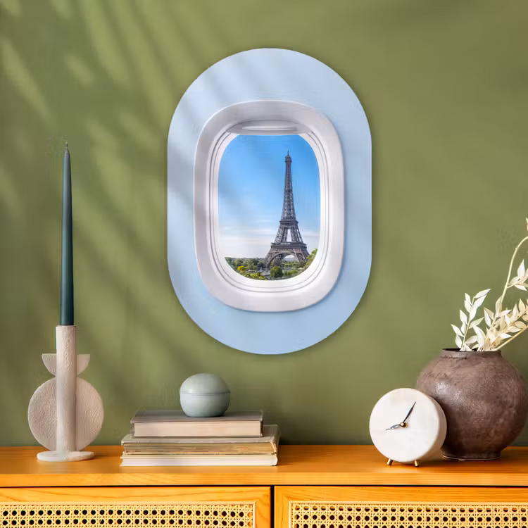 Muurovaal - Eiffeltoren - Vliegtuigraam - Reizen — 2